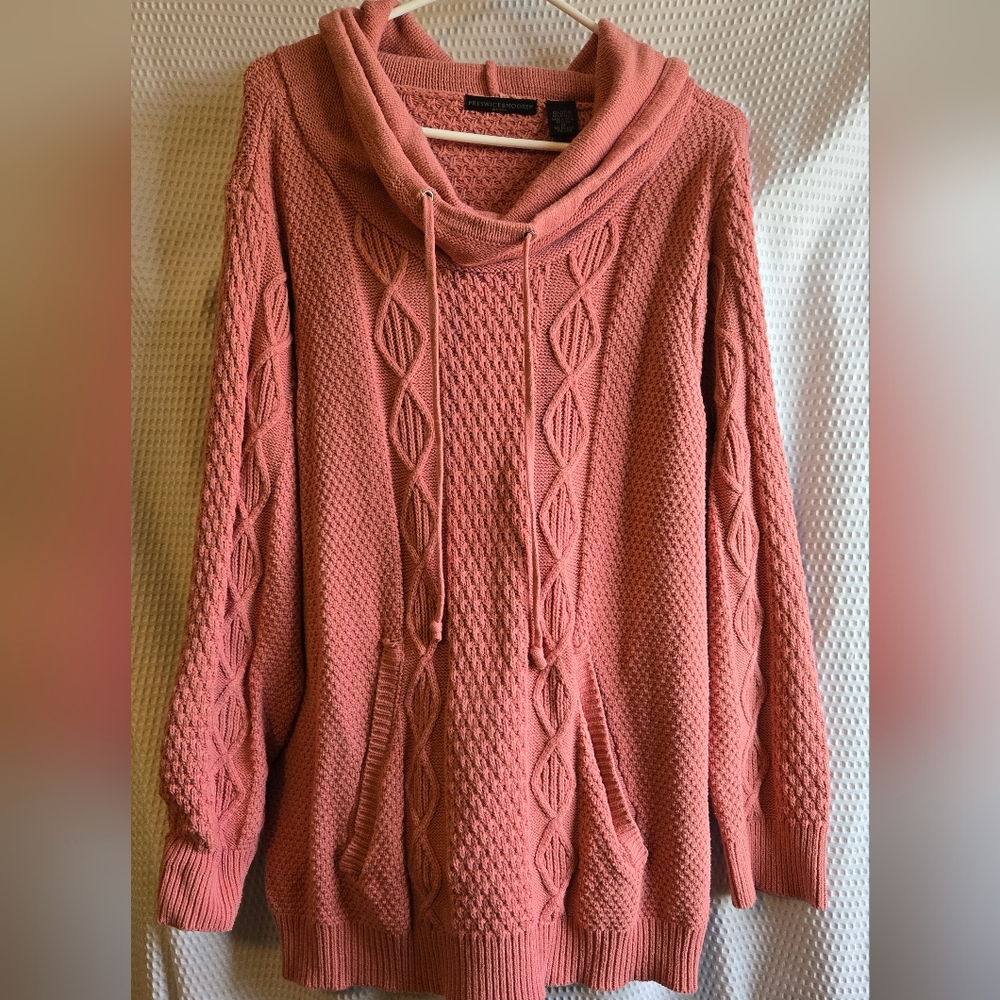 Preswick & Moore Pink Cowl Neck Sweater 2x